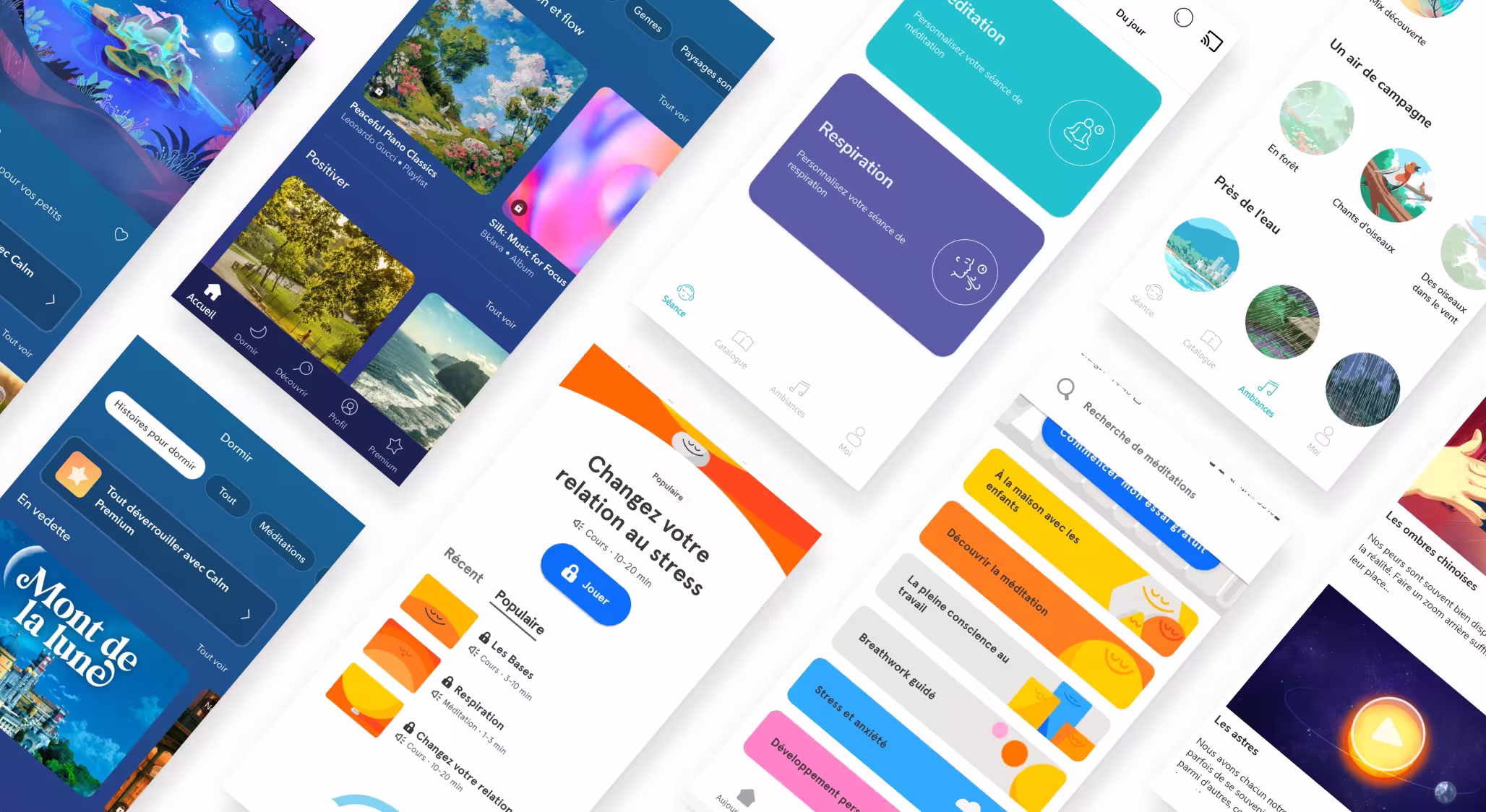 Capture d'écran montrant les différentes applications mobiles concurrentes du projet, lien vers le détail du projet équilibre.