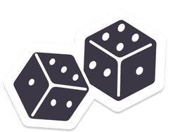 Icône représentant deux dés en noir et blanc.